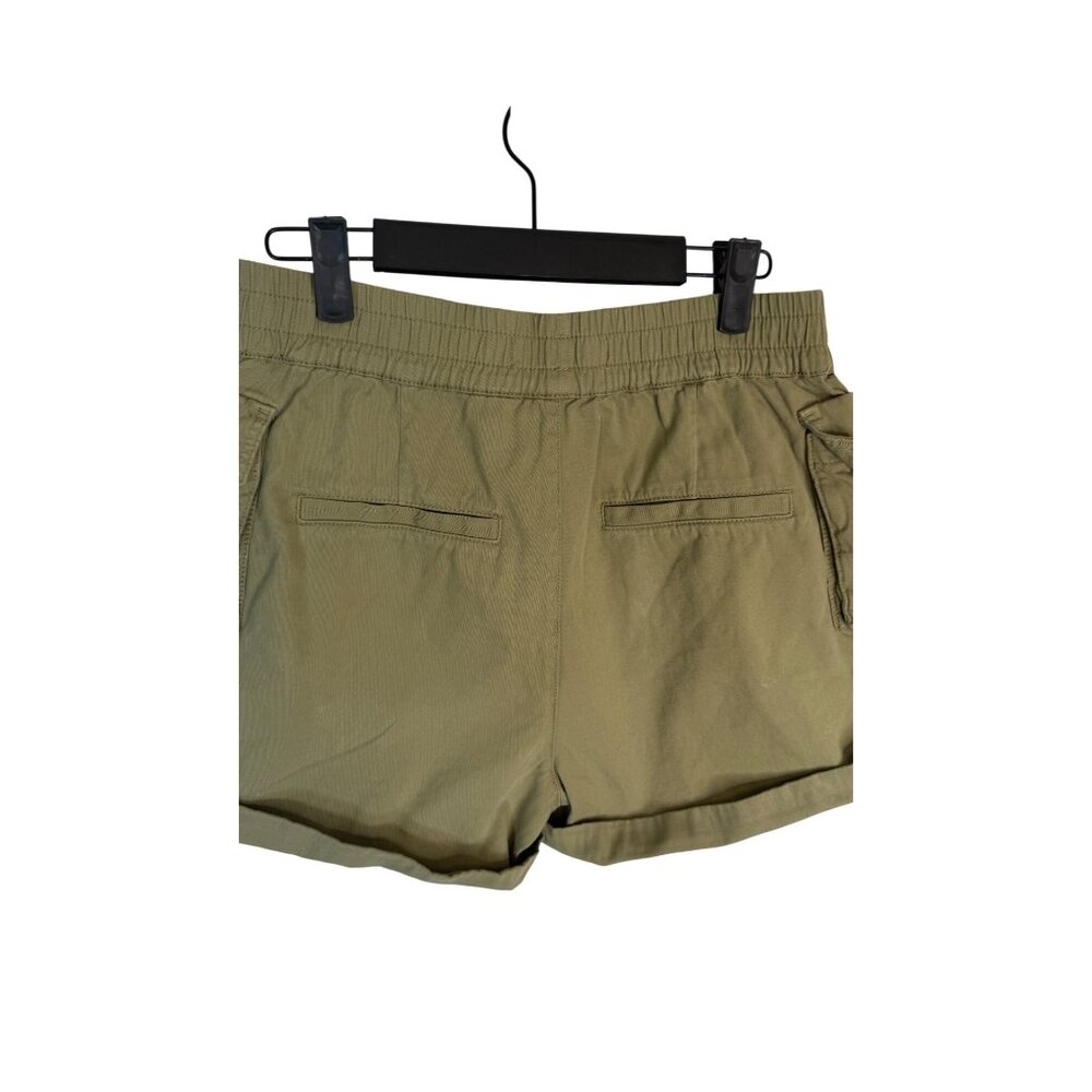 Miss Selfridge Size 6 Olive Green Cotton High-Waisted Shorts Pockets Casual - Picture 10 of 13